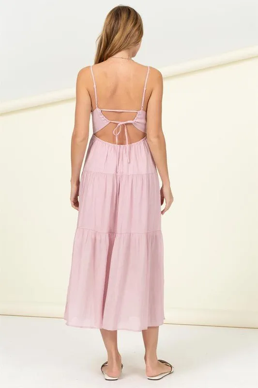 Open Back Maxi Dress