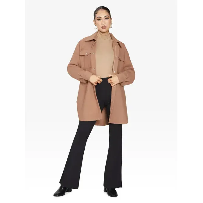 Oversized Stud Button Shacket