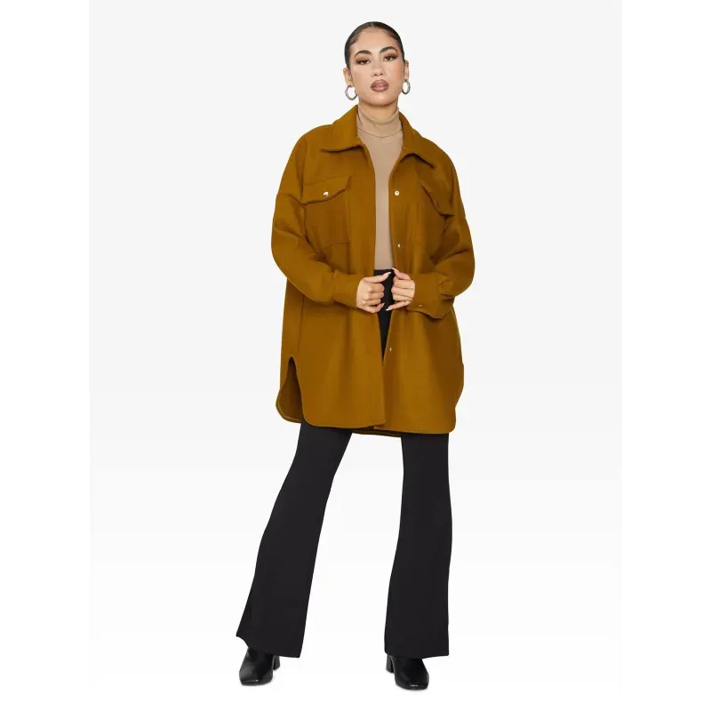 Oversized Stud Button Shacket