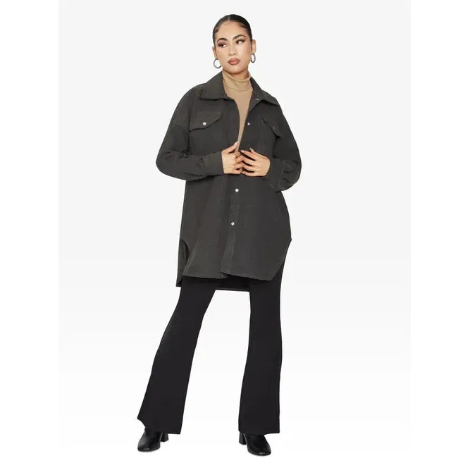 Oversized Stud Button Shacket