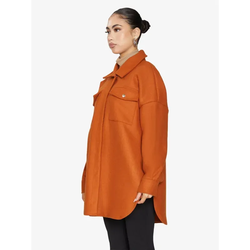 Oversized Stud Button Shacket