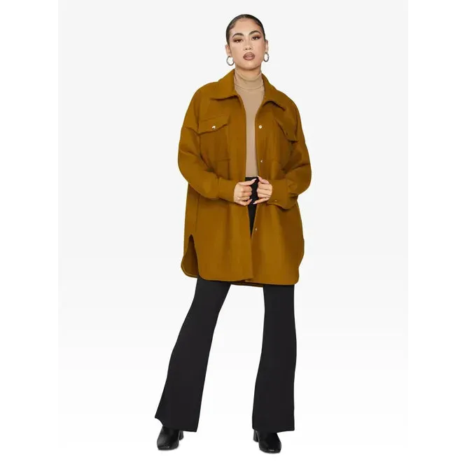 Oversized Stud Button Shacket