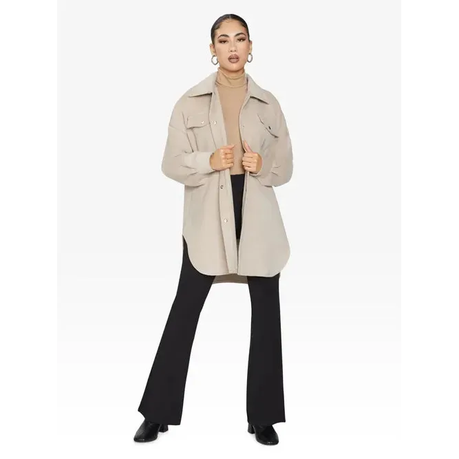Oversized Stud Button Shacket