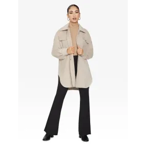 Oversized Stud Button Shacket