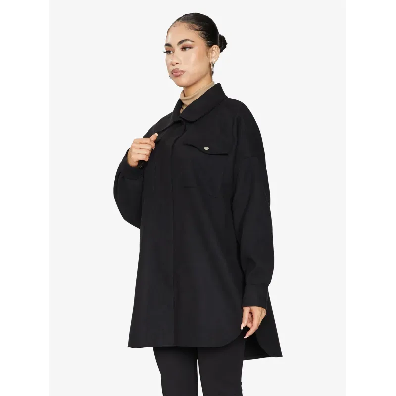 Oversized Stud Button Shacket