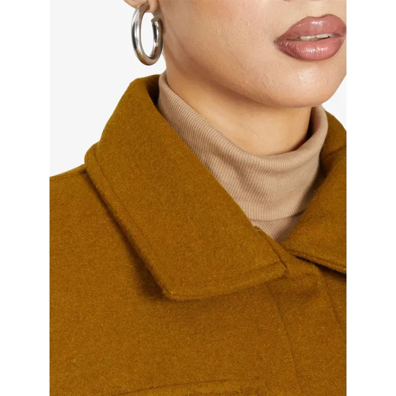 Oversized Stud Button Shacket