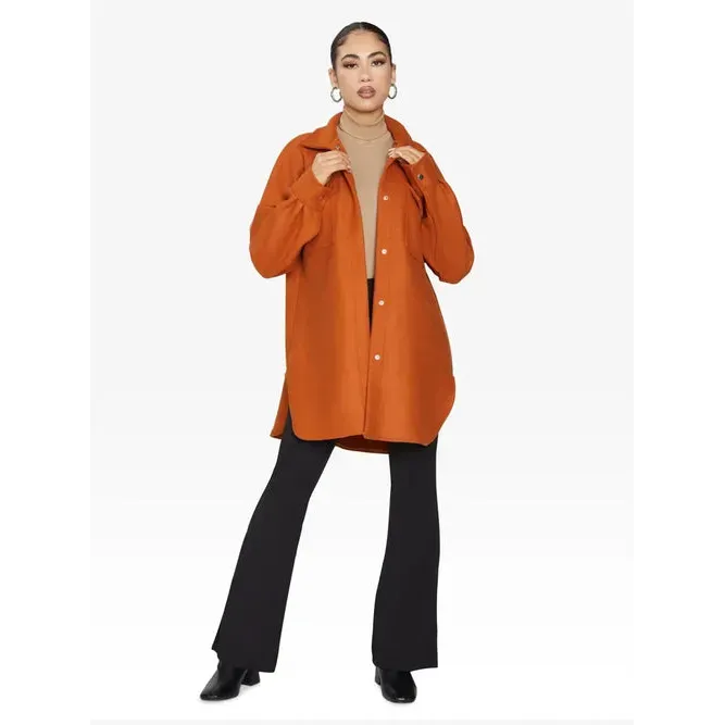 Oversized Stud Button Shacket