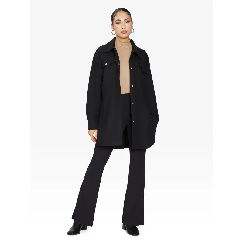 Oversized Stud Button Shacket