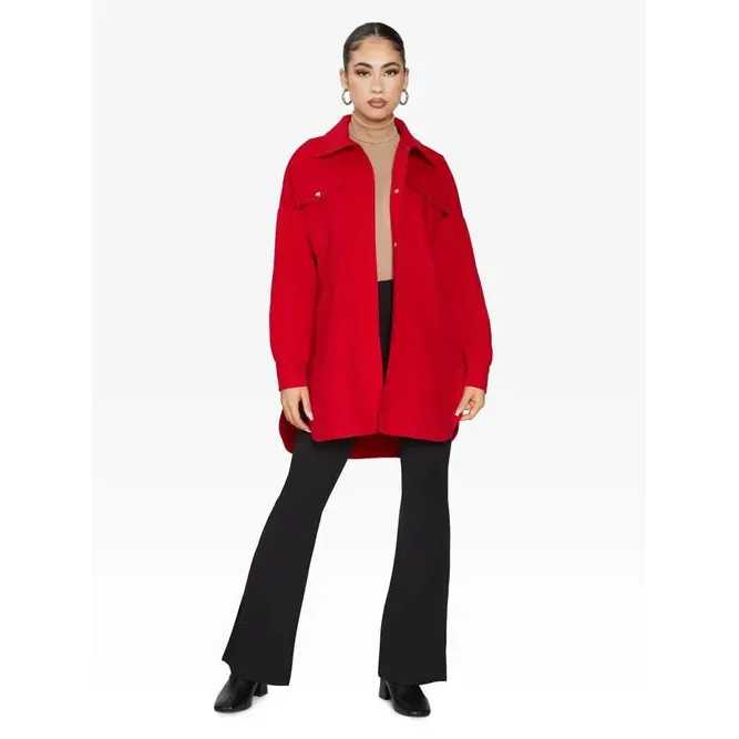 Oversized Stud Button Shacket