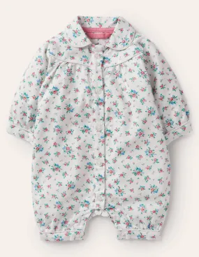 Polly Romper-Ivory Rose Sprig