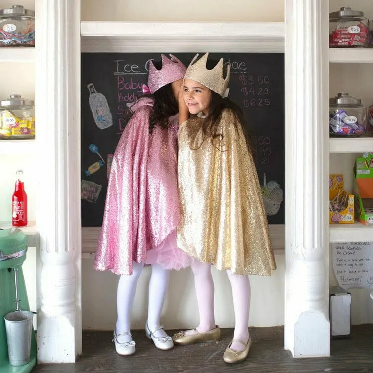 Precious Pink Sequins Cape, Size 5-6