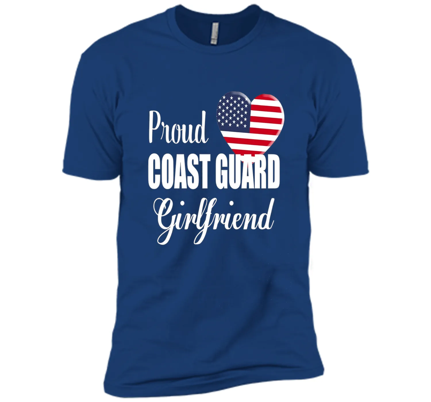 Proud Coast Guard Girlfriend Patriotic Heart T Shirt t-shirt