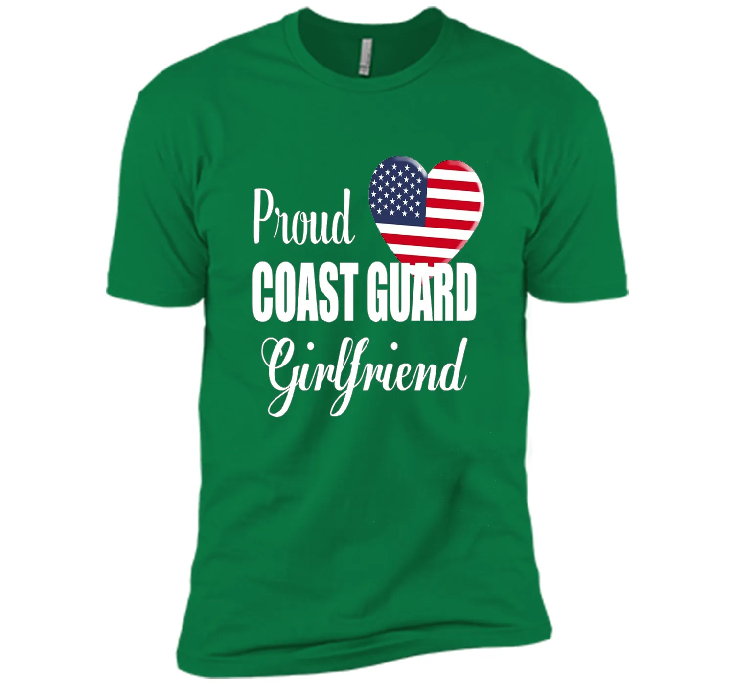 Proud Coast Guard Girlfriend Patriotic Heart T Shirt t-shirt