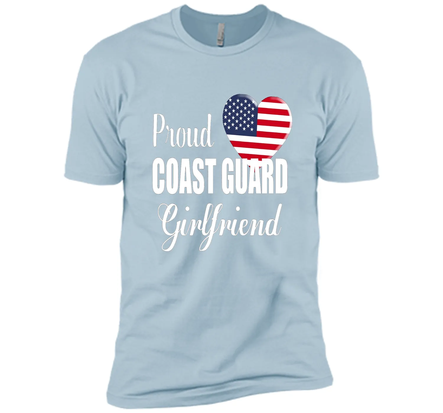 Proud Coast Guard Girlfriend Patriotic Heart T Shirt t-shirt