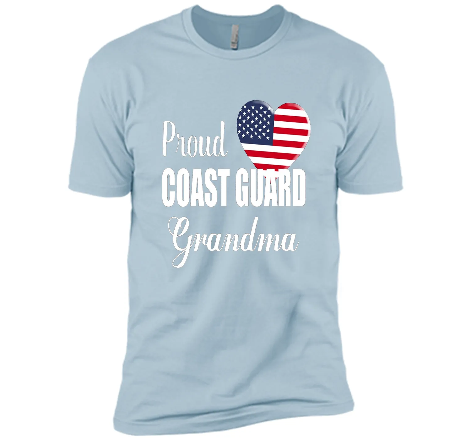 Proud Coast Guard Grandma Patriotic Heart T Shirt t-shirt