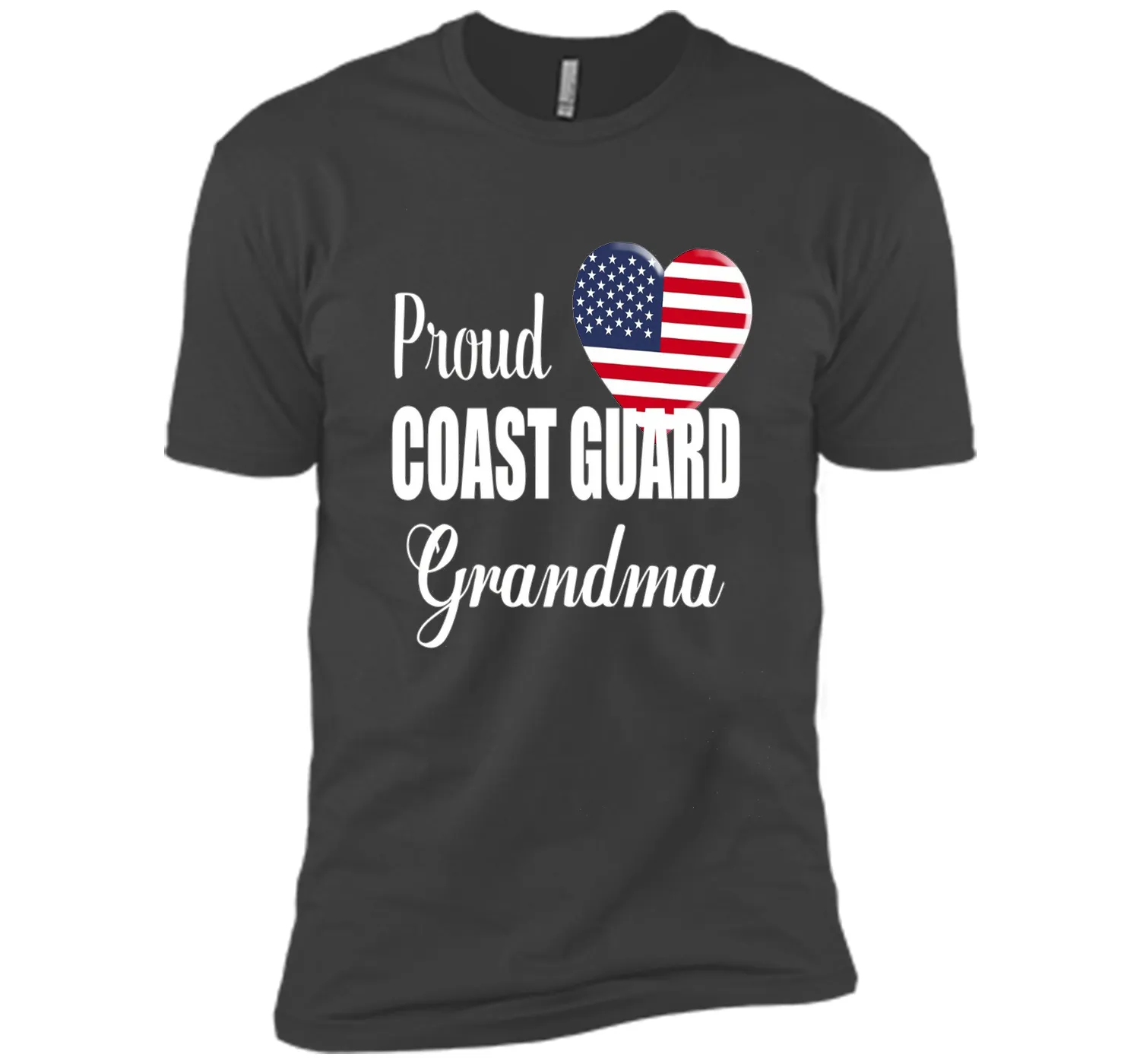 Proud Coast Guard Grandma Patriotic Heart T Shirt t-shirt