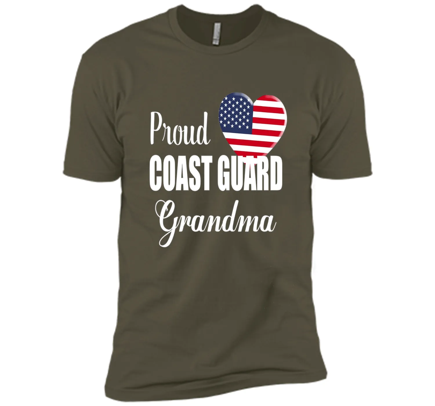 Proud Coast Guard Grandma Patriotic Heart T Shirt t-shirt