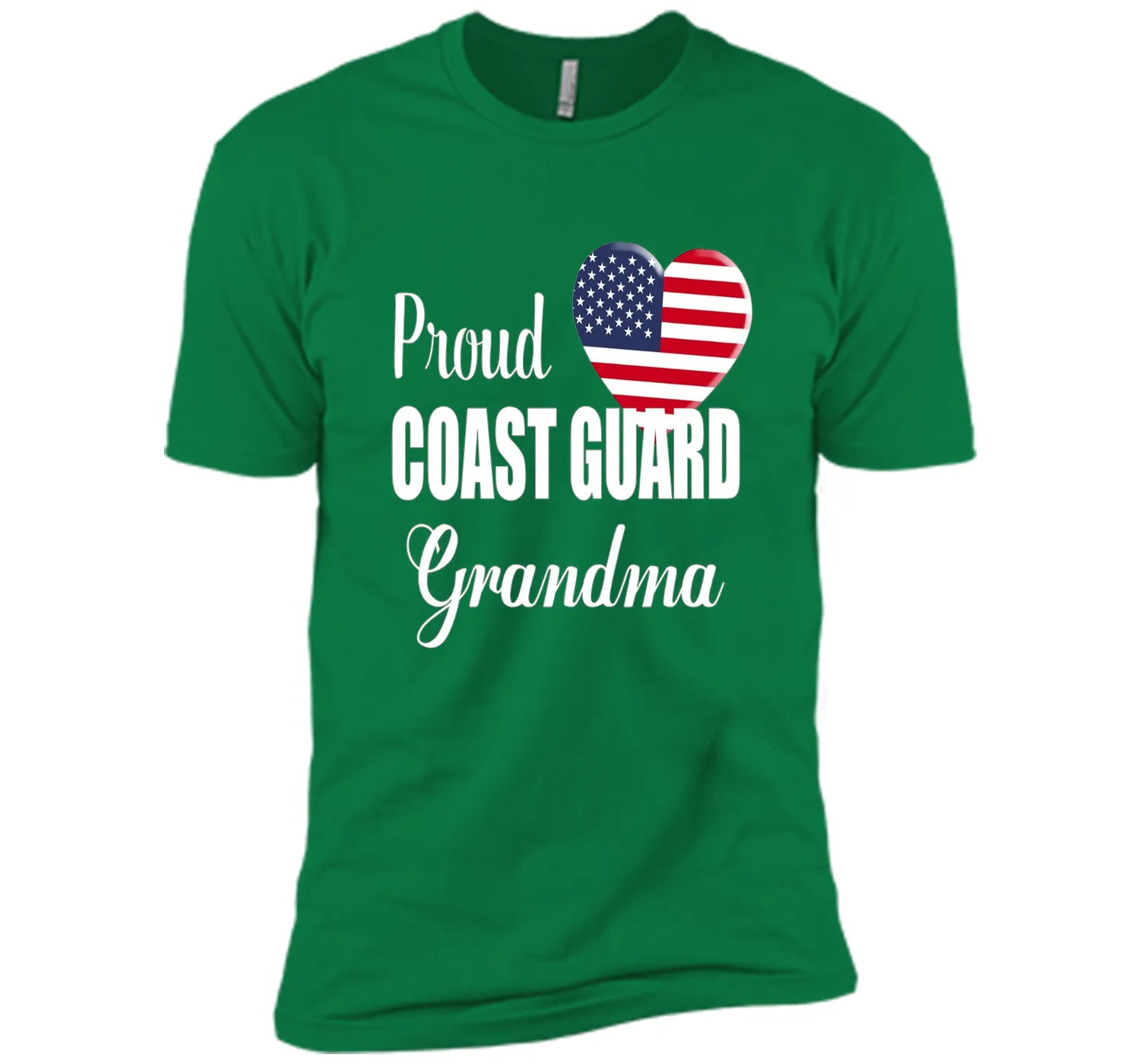 Proud Coast Guard Grandma Patriotic Heart T Shirt t-shirt