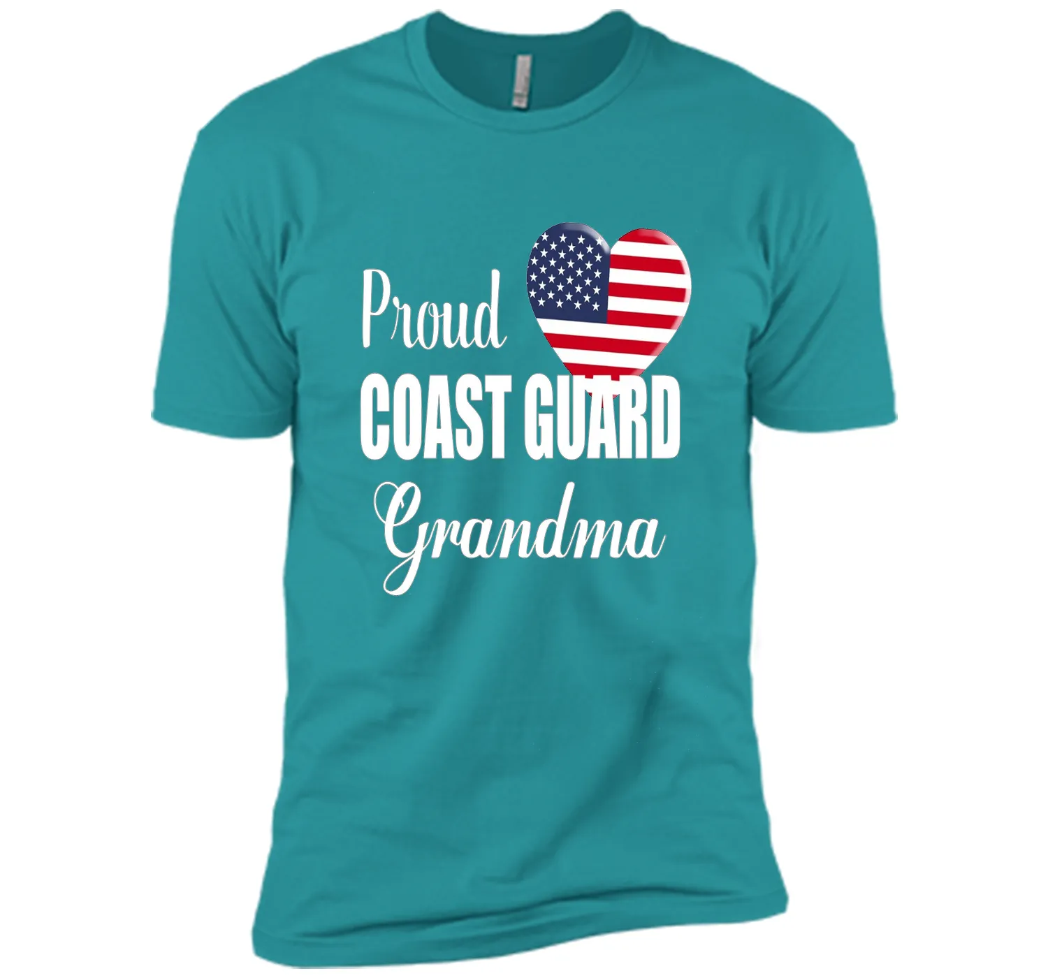 Proud Coast Guard Grandma Patriotic Heart T Shirt t-shirt
