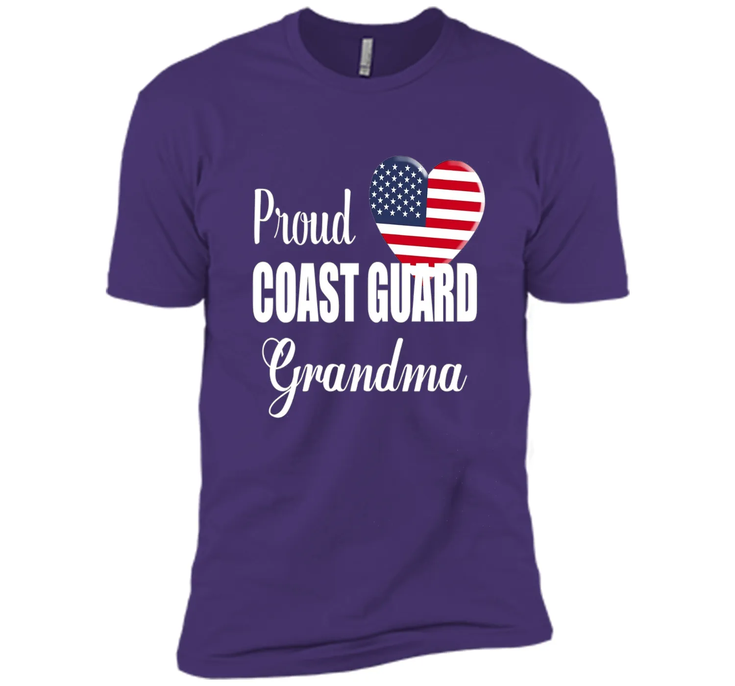 Proud Coast Guard Grandma Patriotic Heart T Shirt t-shirt