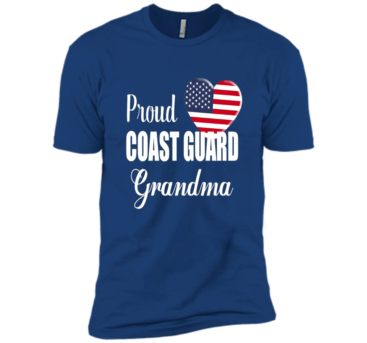 Proud Coast Guard Grandma Patriotic Heart T Shirt t-shirt