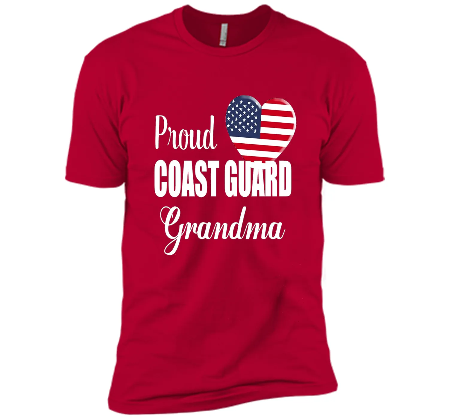 Proud Coast Guard Grandma Patriotic Heart T Shirt t-shirt