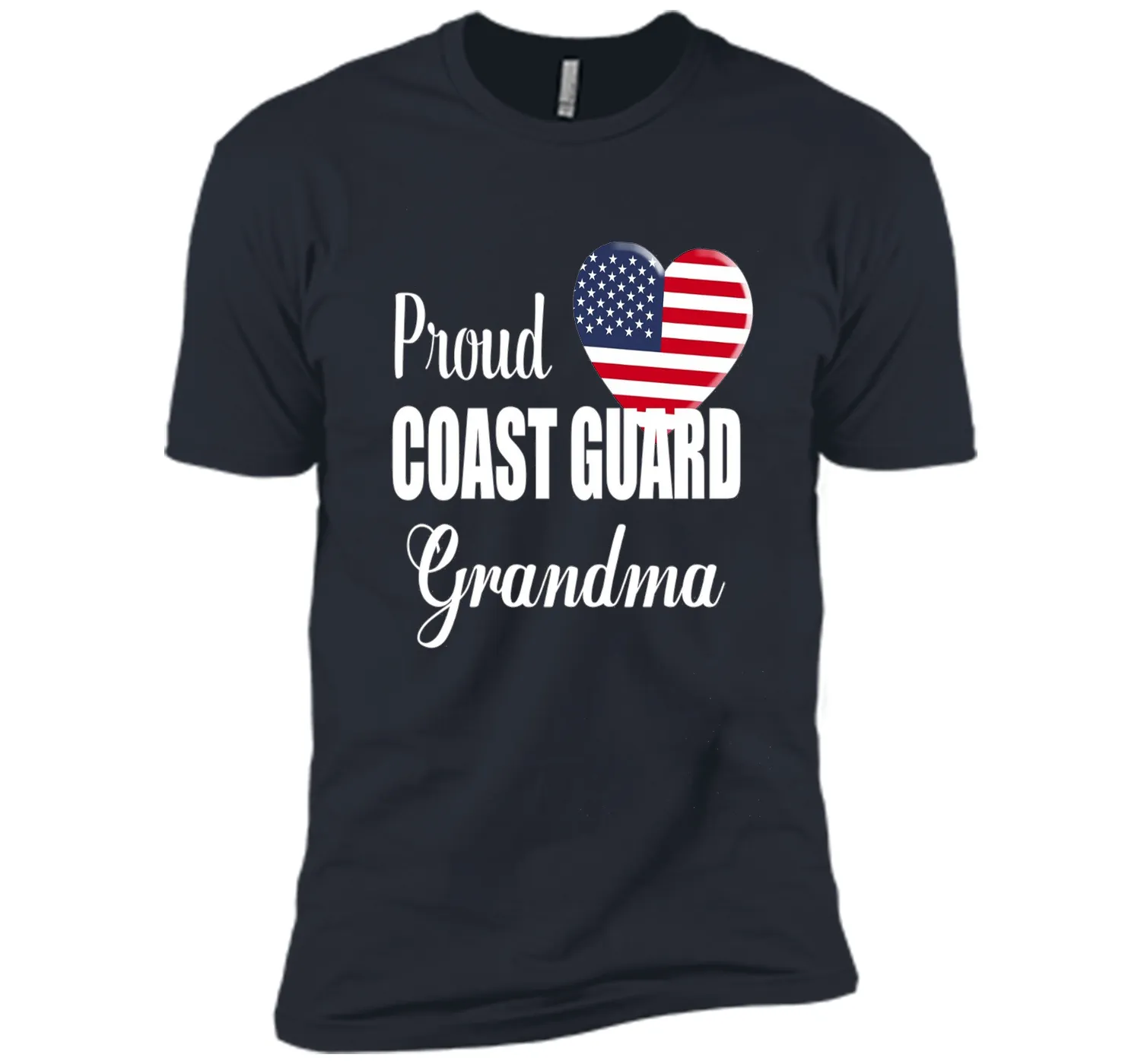 Proud Coast Guard Grandma Patriotic Heart T Shirt t-shirt
