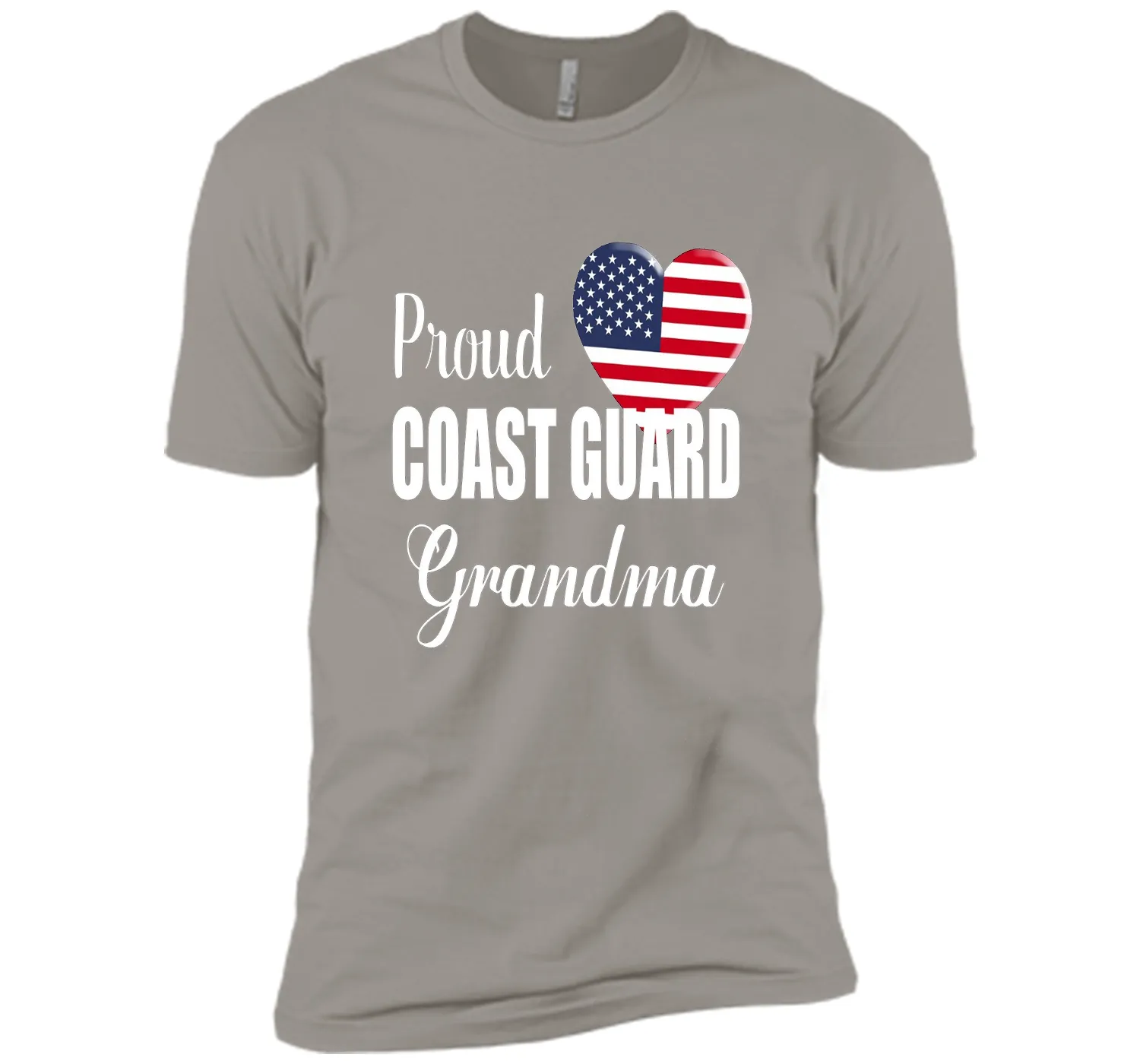 Proud Coast Guard Grandma Patriotic Heart T Shirt t-shirt