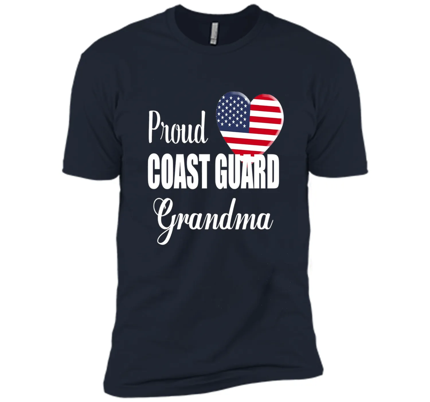 Proud Coast Guard Grandma Patriotic Heart T Shirt t-shirt