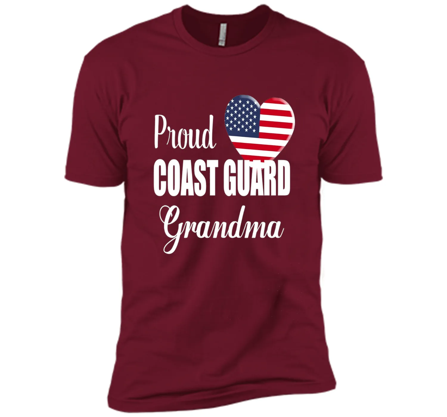 Proud Coast Guard Grandma Patriotic Heart T Shirt t-shirt