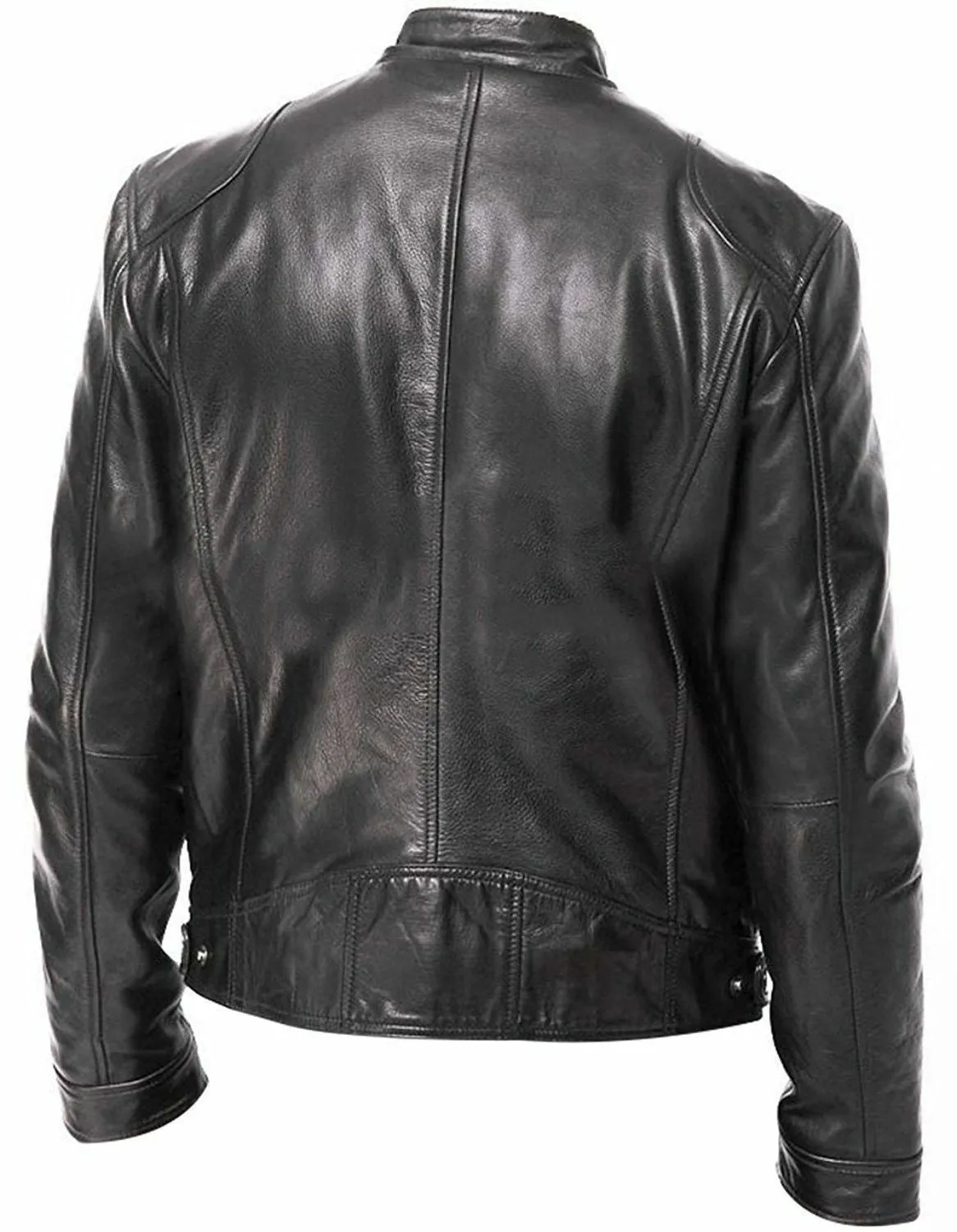 PU Leather Jacket Men Black Brown Winter Autumn Fashion Mens Street Style Stand Collar Motorcycle Bomber Mens Leather Coat
