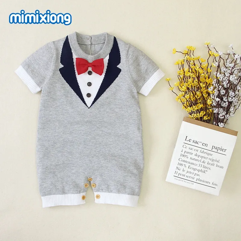 "Troy" Baby's Knit Romper