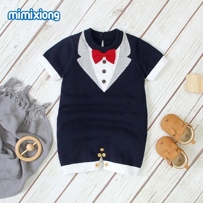 "Troy" Baby's Knit Romper