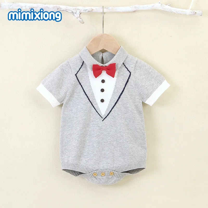 "Troy" Baby's Knit Romper