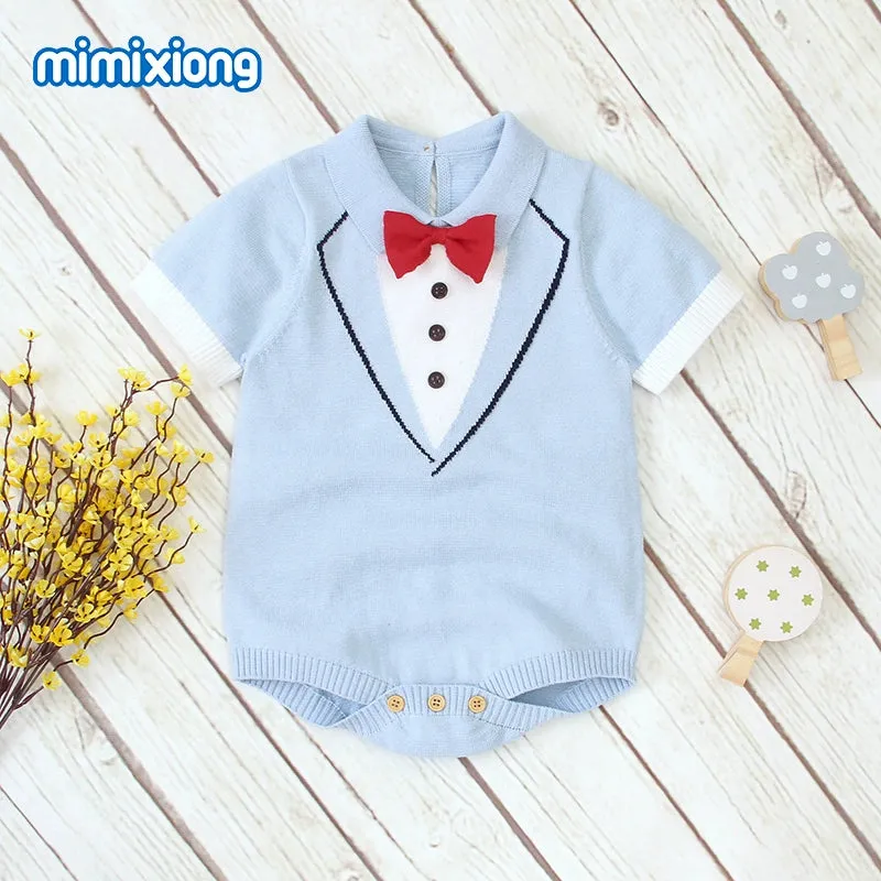 "Troy" Baby's Knit Romper