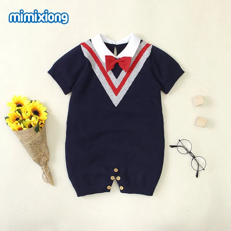 "Troy" Baby's Knit Romper