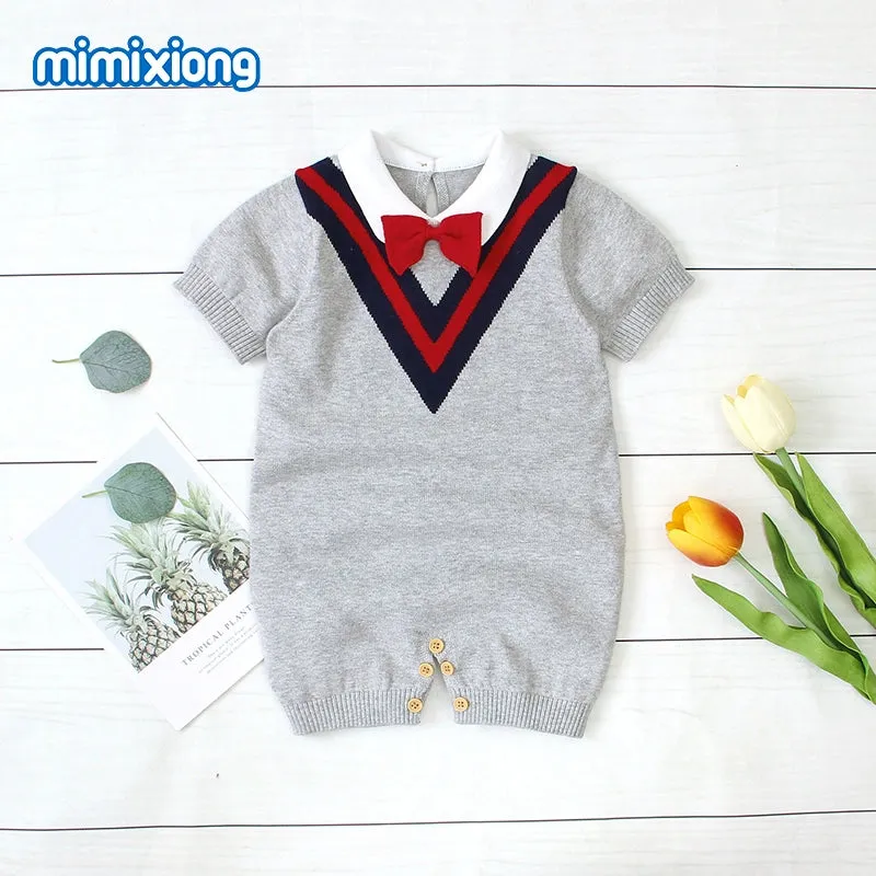 "Troy" Baby's Knit Romper