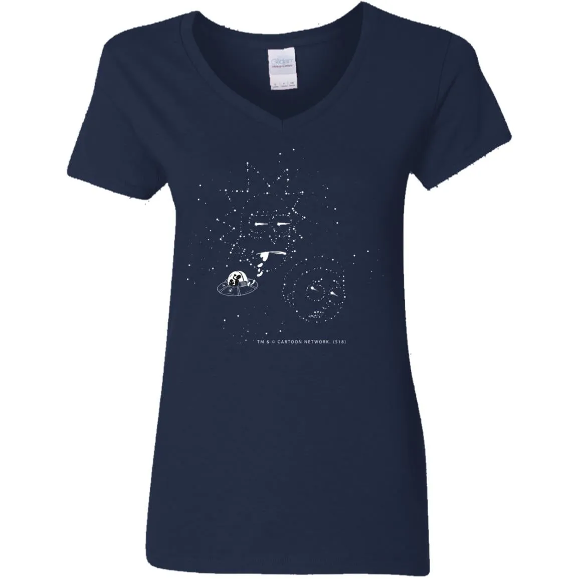 Rick And Morty Stars In The Sky Mug Women V-Neck T-Shirt