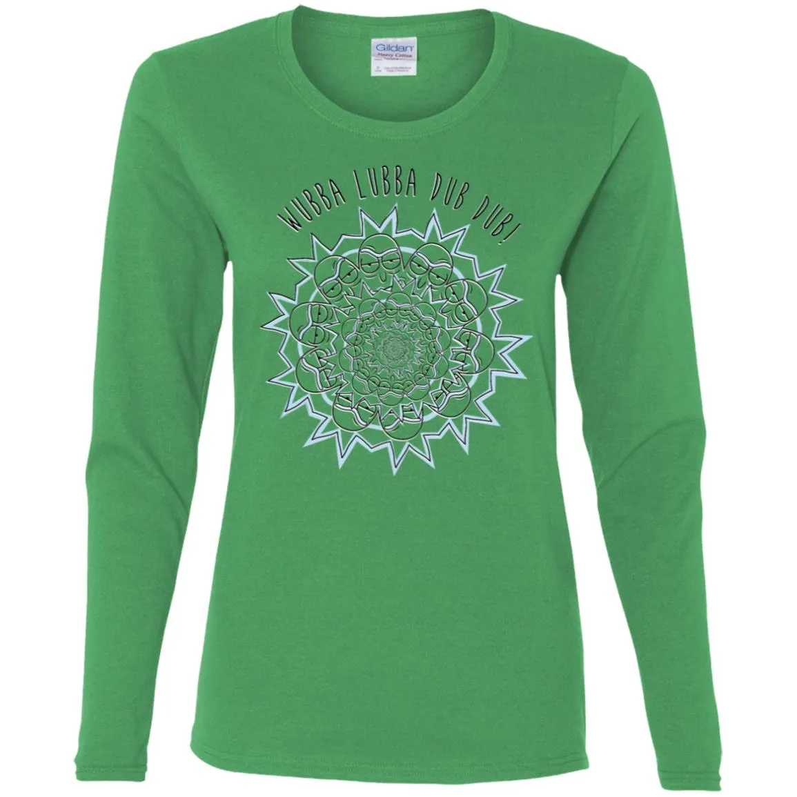 Rick And Morty Wubba Lubba Dub Dub Slogan Women Long Sleeve Shirt