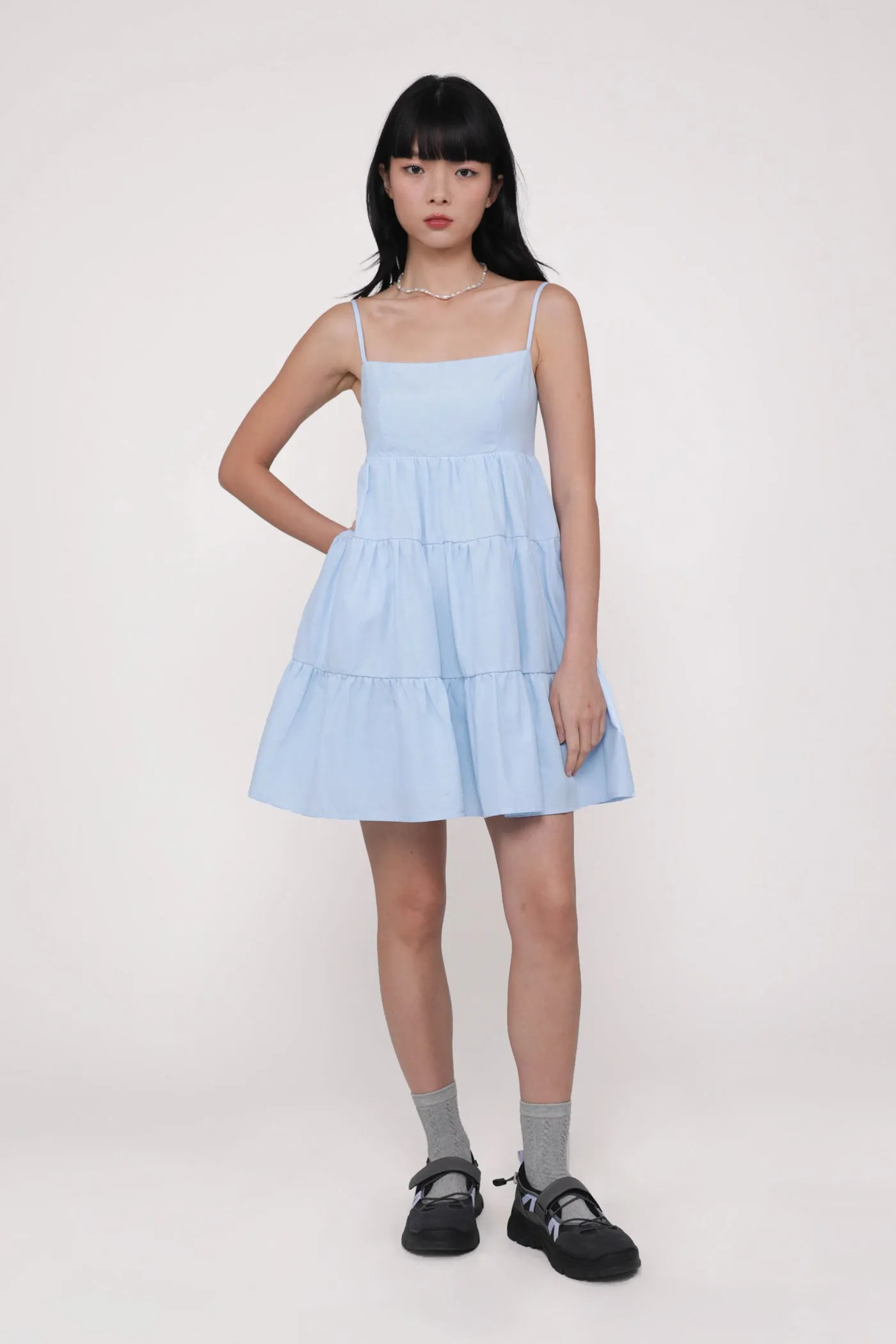 Roxana Babydoll Tiered Padded Dress