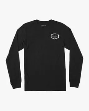 RVCA DEFER FLAG LONG SLEEVE TEE - BLK