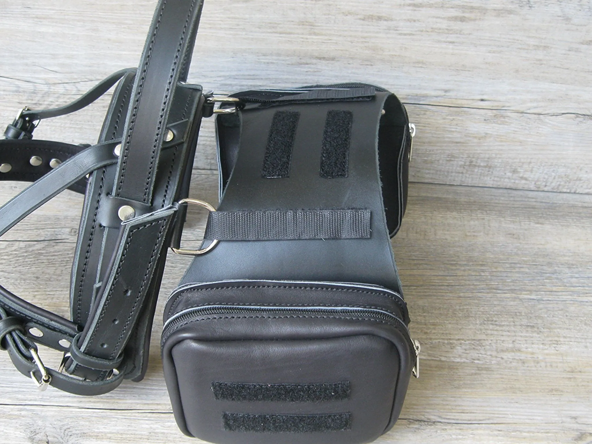 Service Dog Leather Cape with Saddlebags