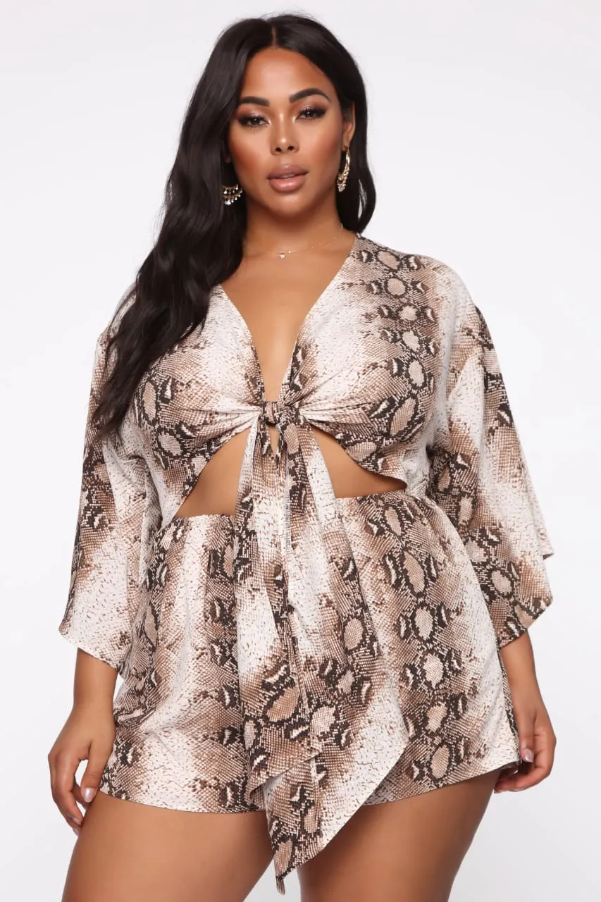 Snake print jumpsuit