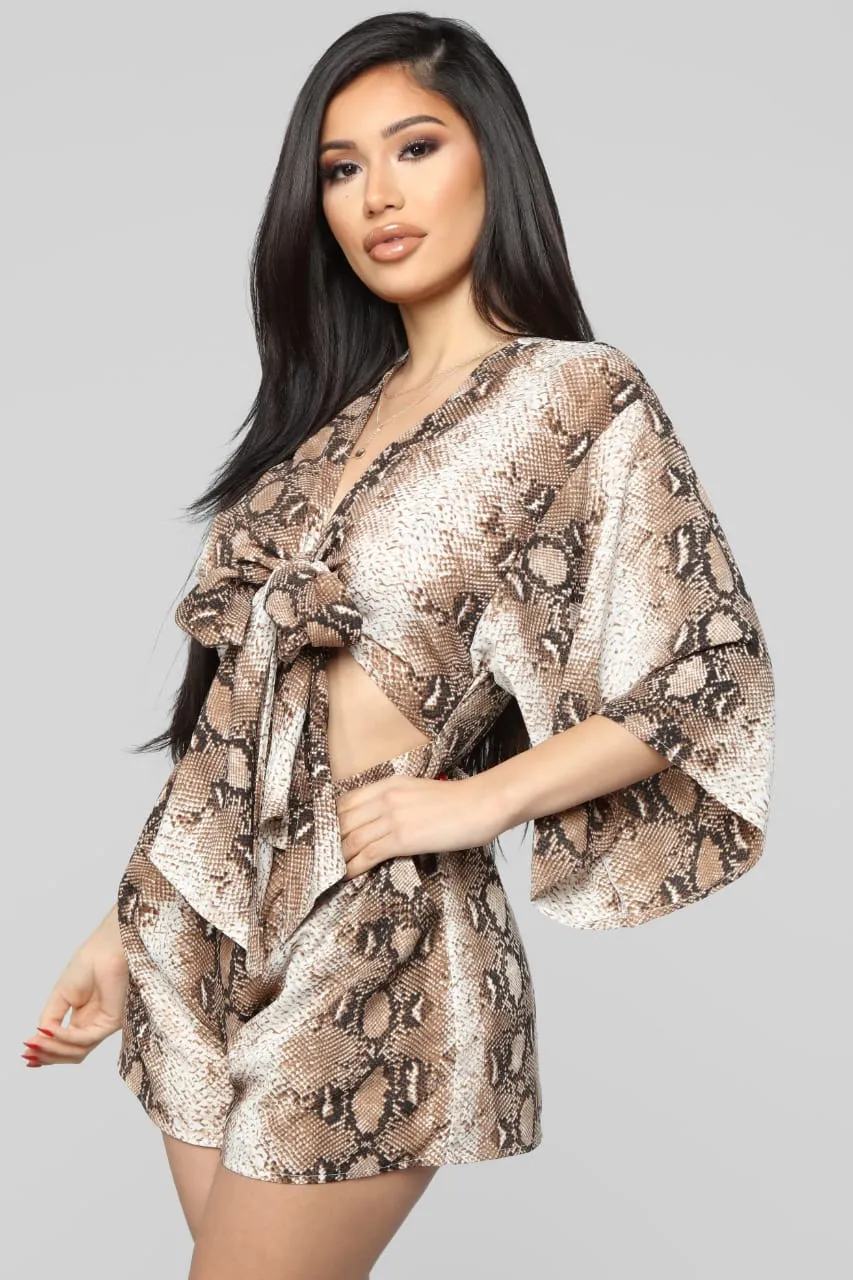 Snake print jumpsuit