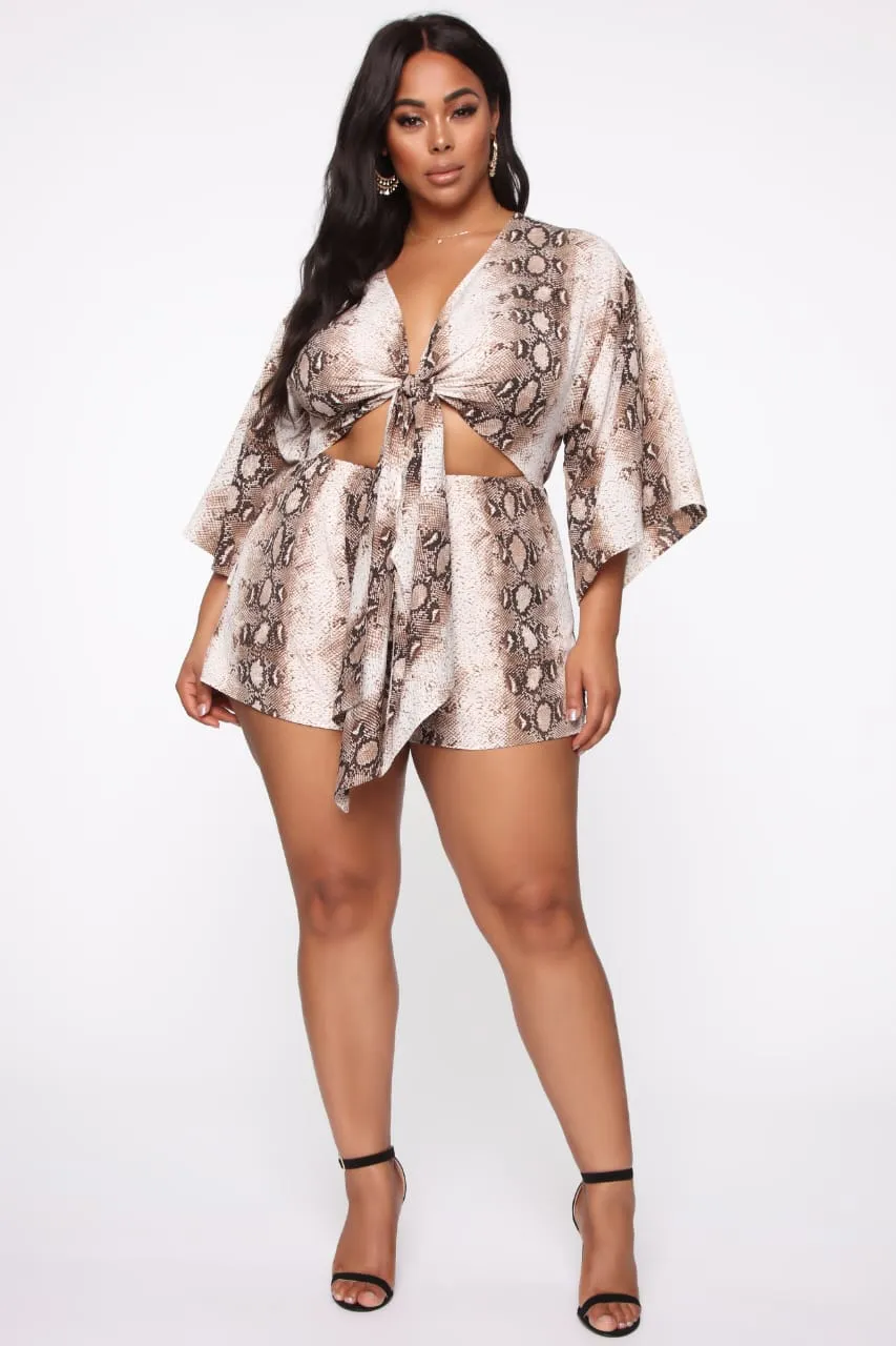 Snake print jumpsuit