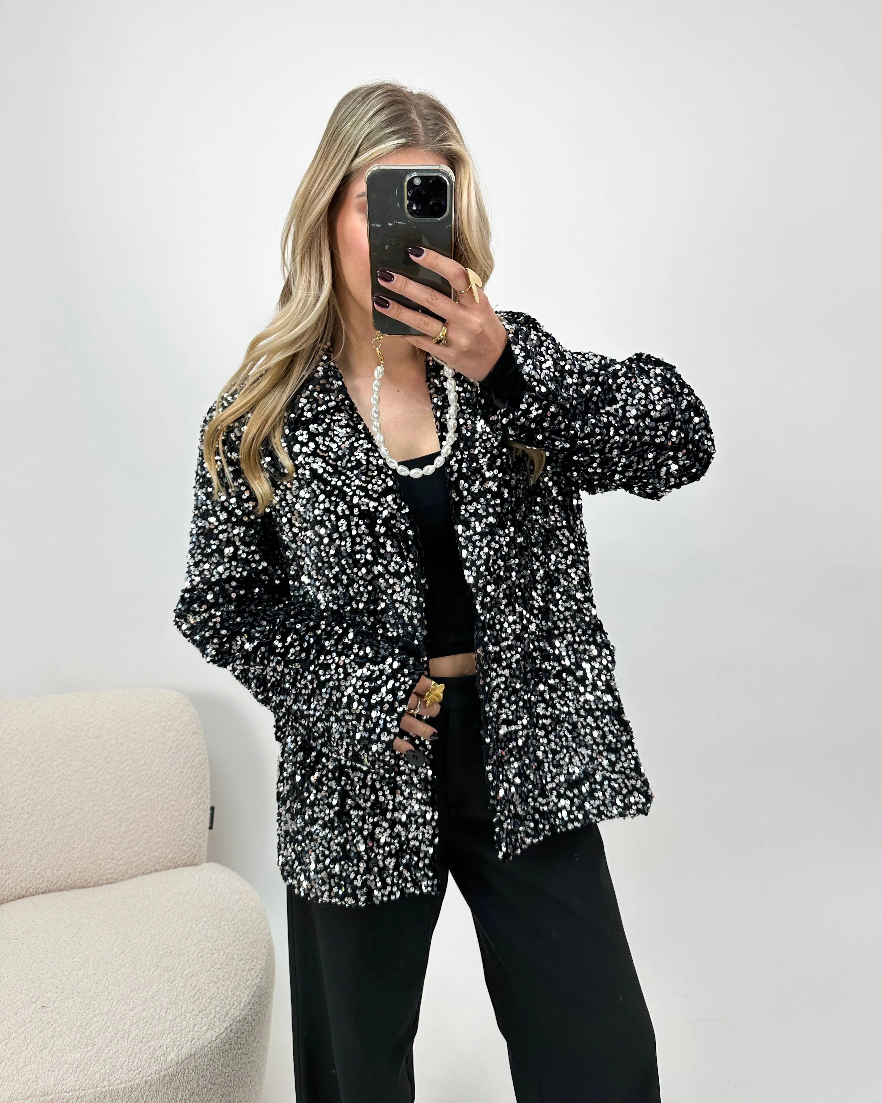 Sparkle Blazer Silver