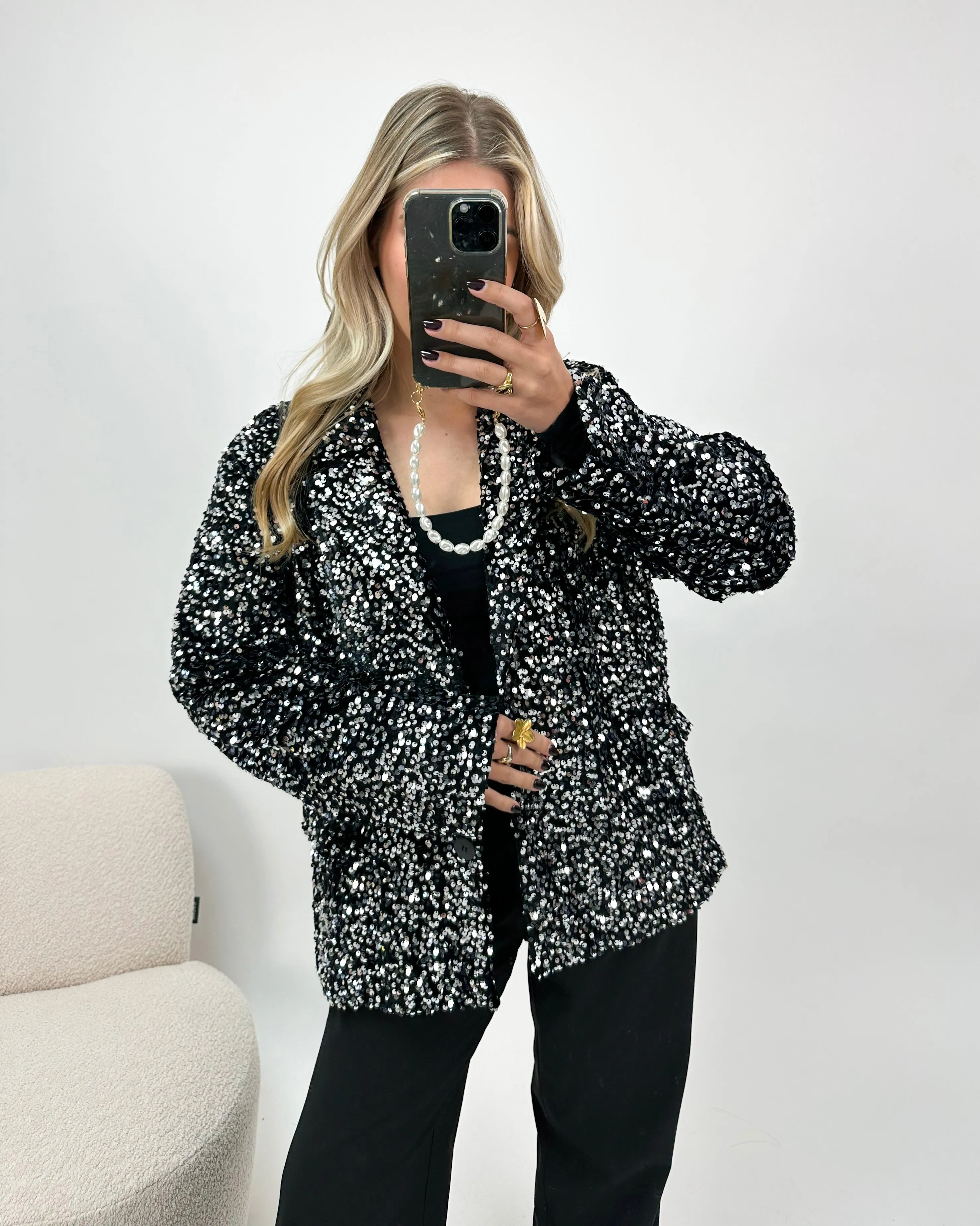Sparkle Blazer Silver
