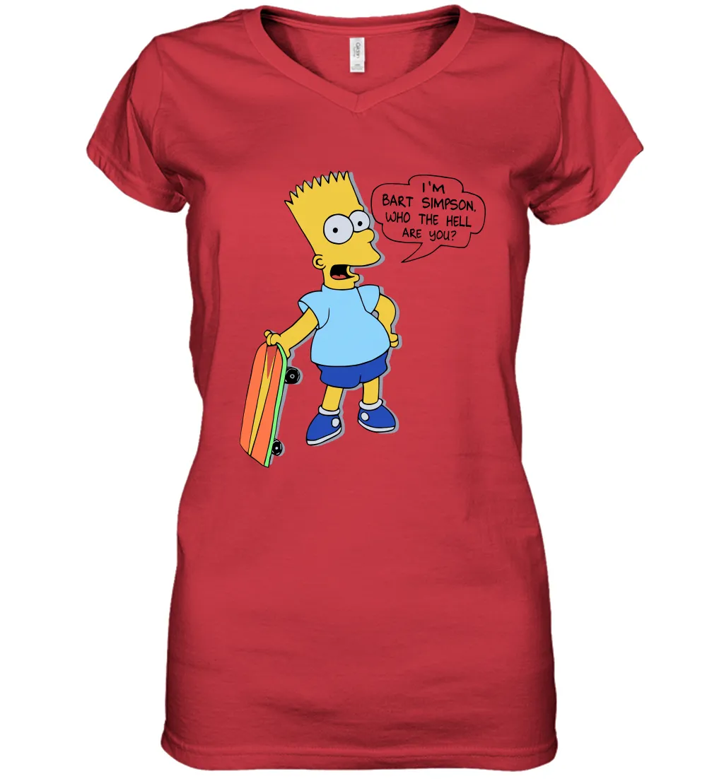 The Great Bart Simpson Who The Hell Are You School Ban of 1990 Shirt Women's Vneck