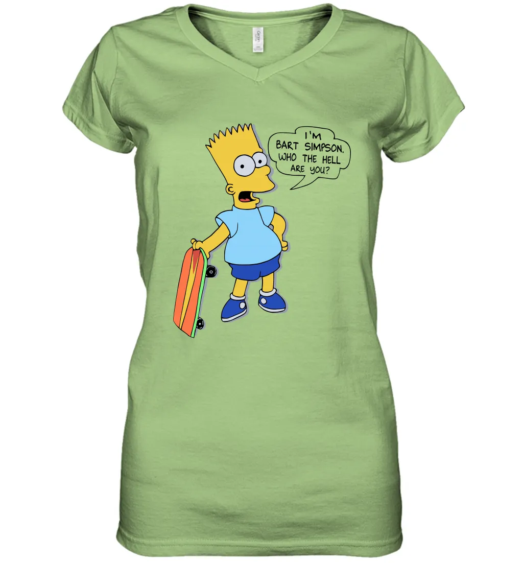 The Great Bart Simpson Who The Hell Are You School Ban of 1990 Shirt Women's Vneck