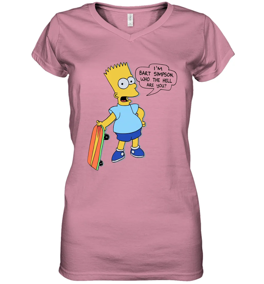 The Great Bart Simpson Who The Hell Are You School Ban of 1990 Shirt Women's Vneck